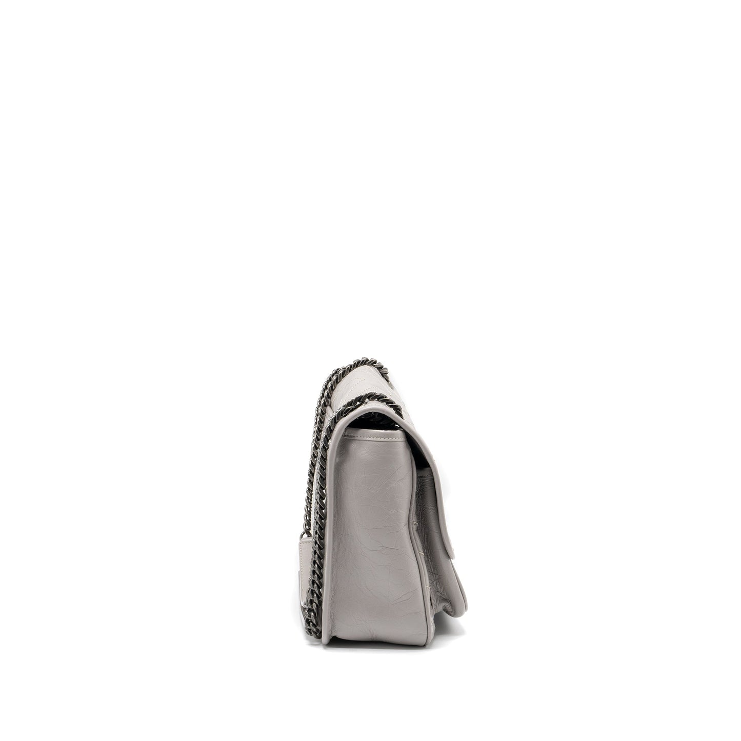 Saint Laurent Medium Niki Purse Calfskin Grey Ruthenium Hardware