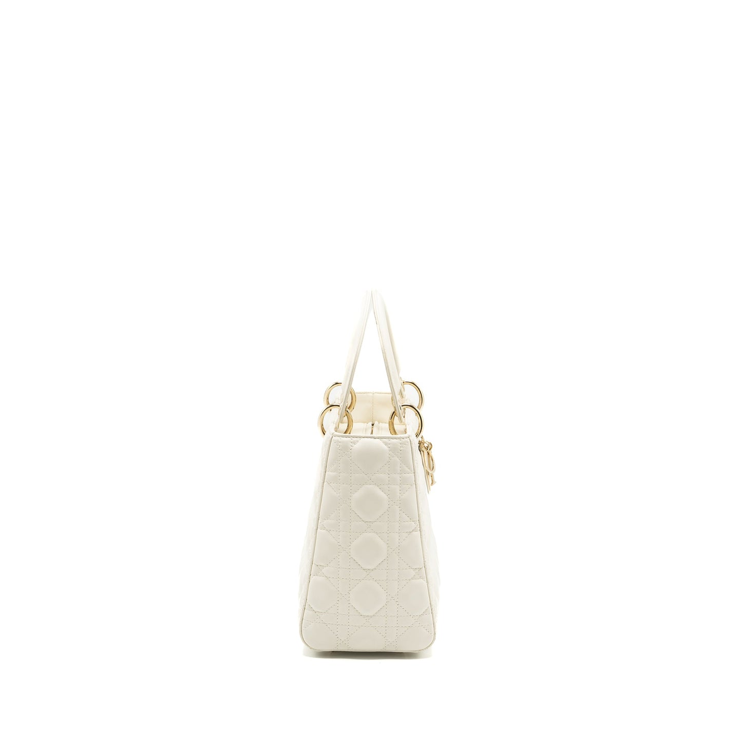 Dior Medium Lady dior Purse lambskin white