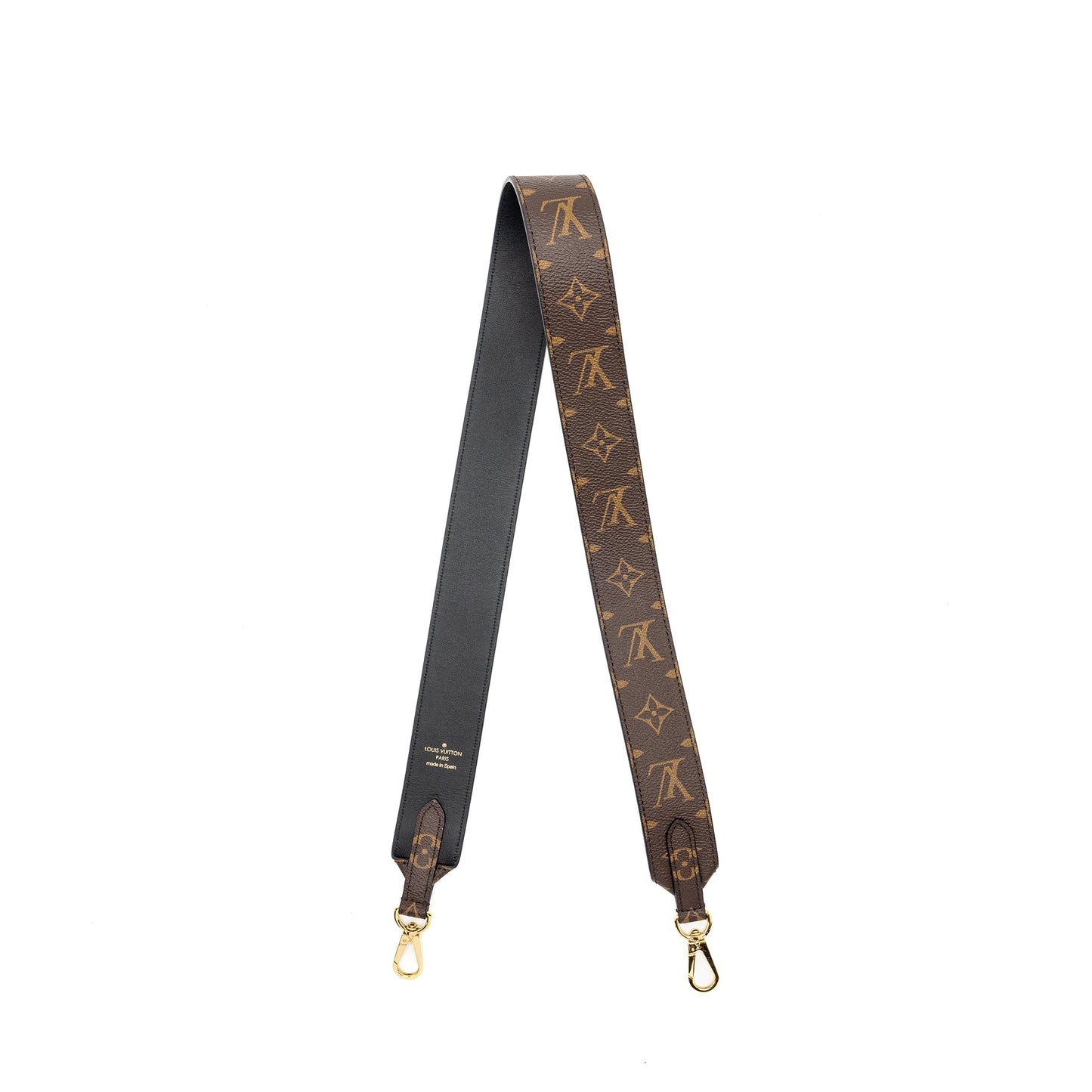 LOUIS VUITTON Bandouliere Shoulder Strap Monogram Canvas Black
