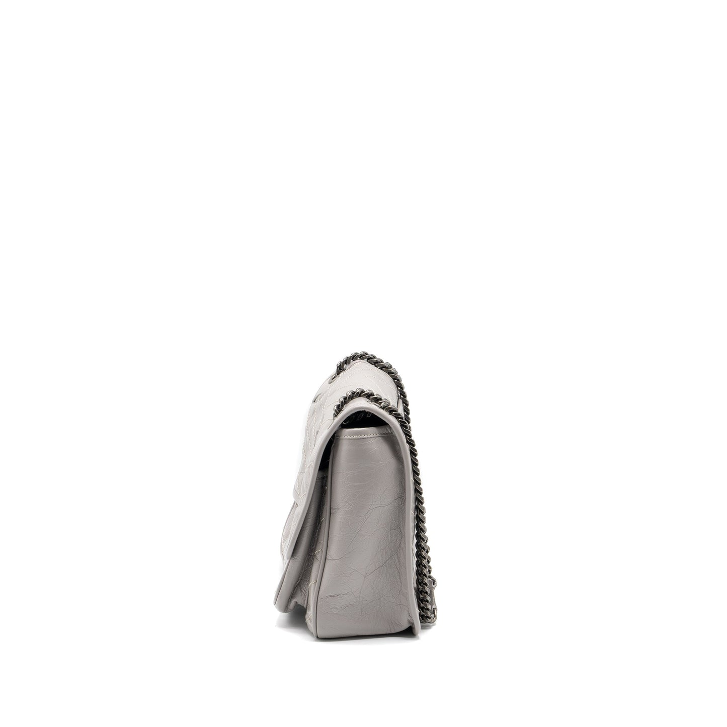 Saint Laurent Medium Niki Purse Calfskin Grey Ruthenium Hardware