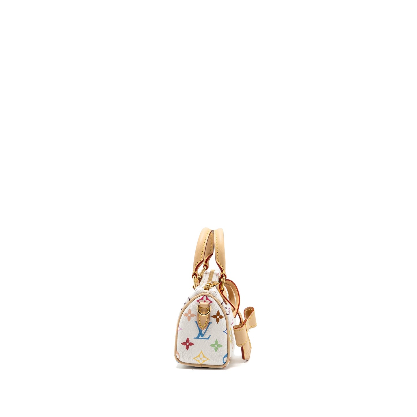 Louis Vuitton Takashi Murakami Nano Speedy Multicoloured Monogram Canvas White