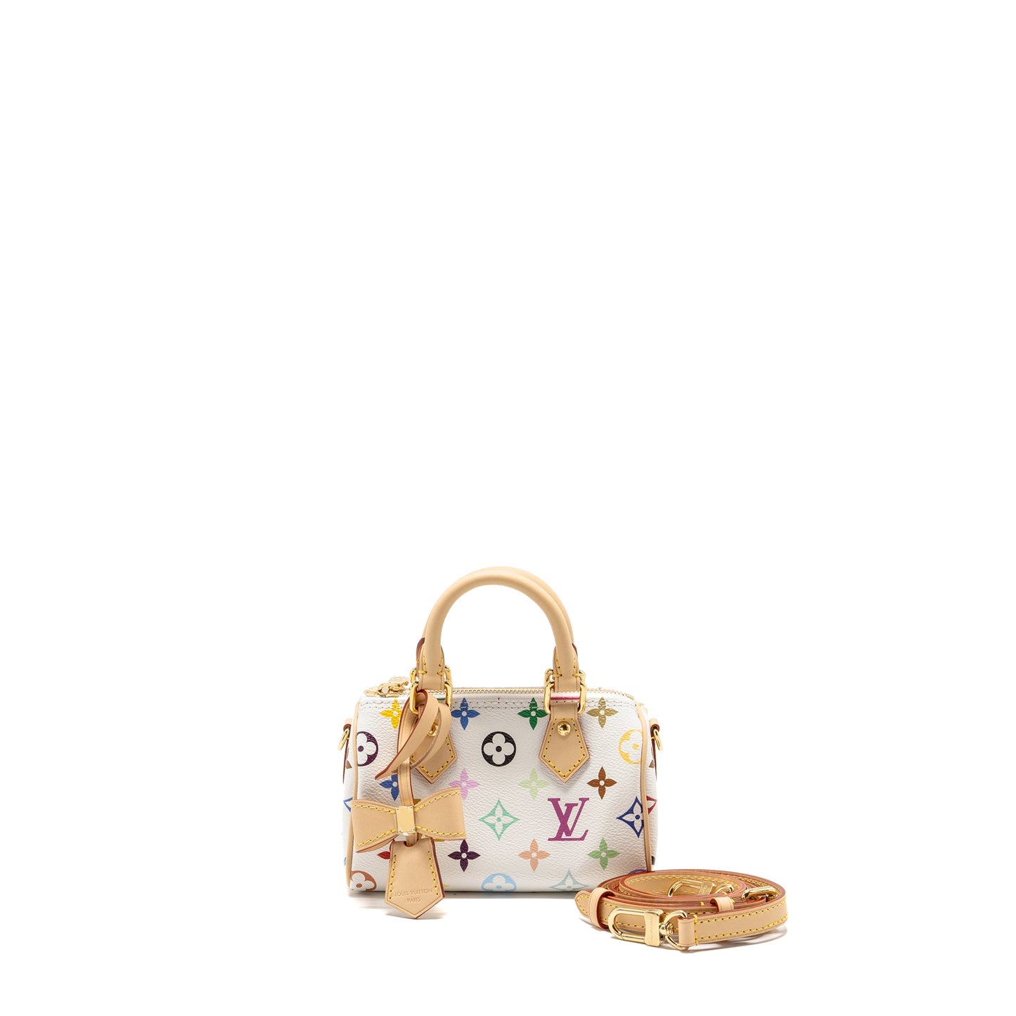 Louis Vuitton Takashi Murakami Nano Speedy Multicoloured Monogram Canvas White