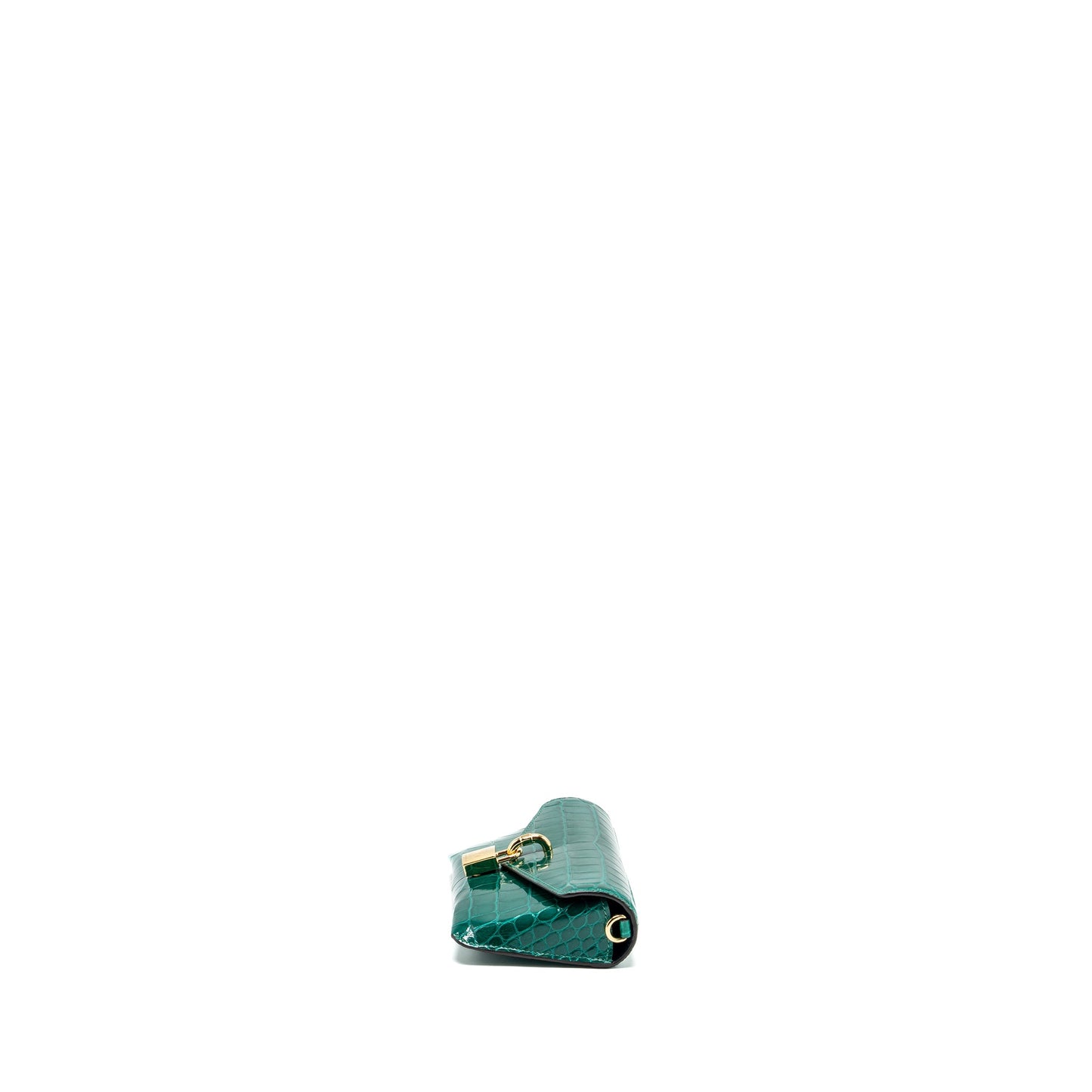 LOUIS VUITTON Padlock On Strap Crocodile Brillant Green