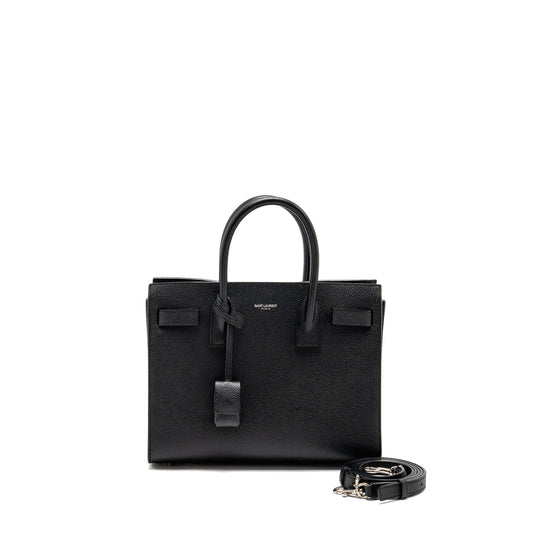 Saint Laurent sac de Grained Calfskin Black
