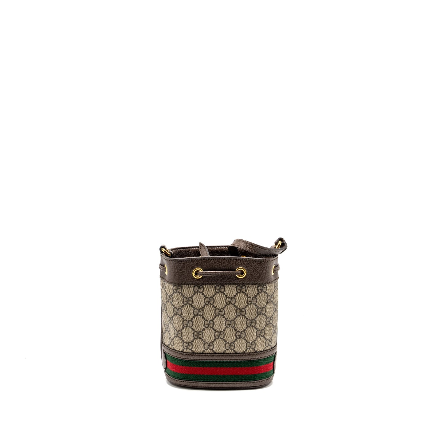 Gucci Ophida Mini Bucket Purse Supreme Canvas Beige / Ebony