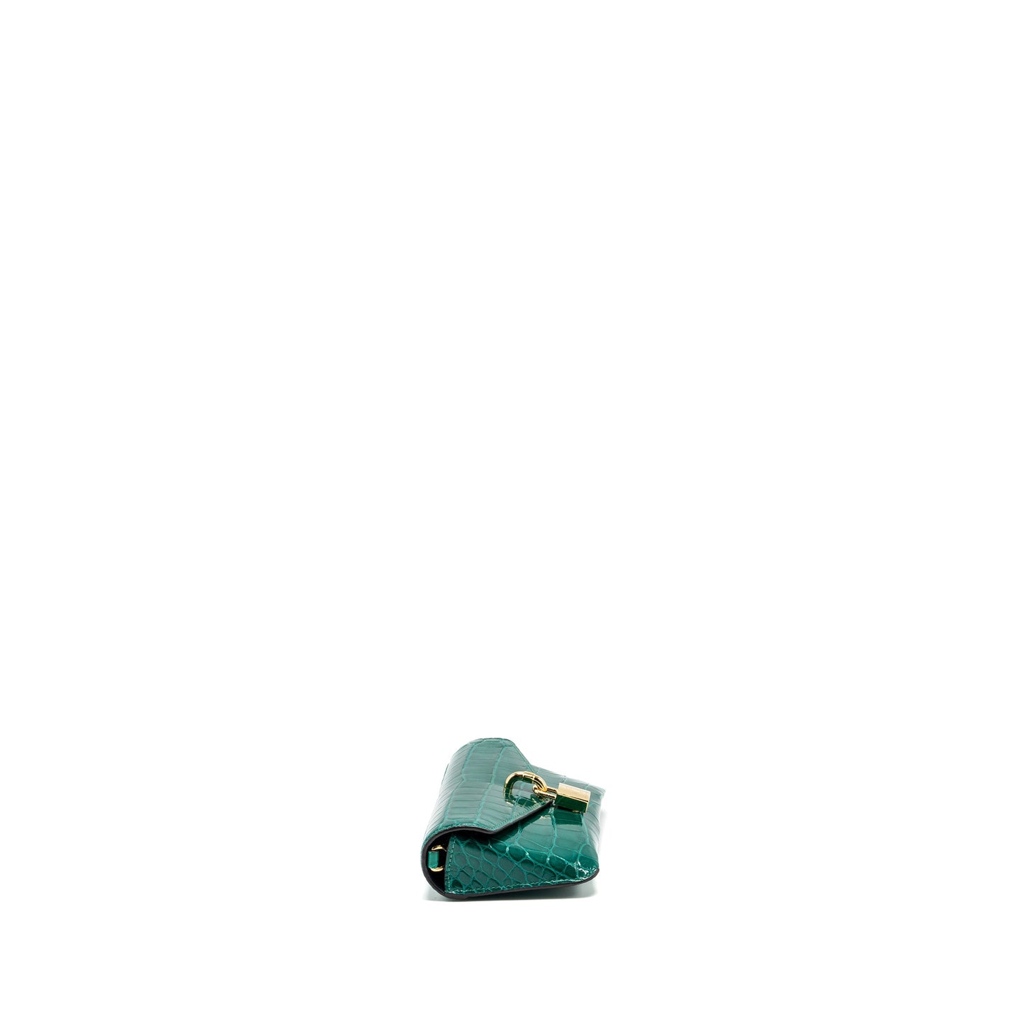LOUIS VUITTON Padlock On Strap Crocodile Brillant Green