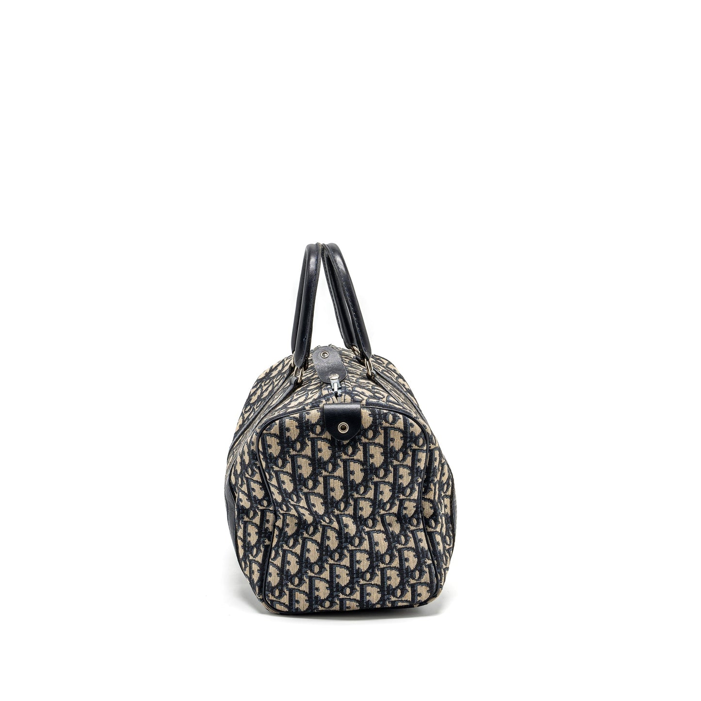 Dior vintage bowling Purse blue oblique canvas