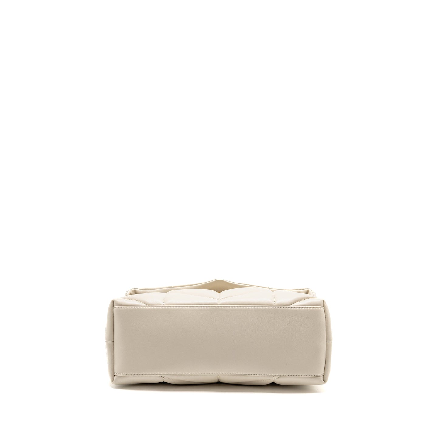 Saint Laurent/ Small Loulou Puffer Mini Purse Lambskin Blanc Vintage