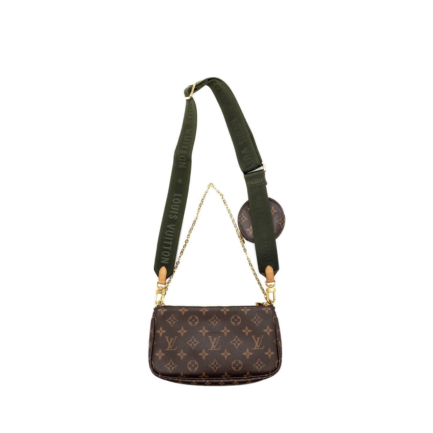 Louis Vuitton MULTI Pochette Accessories Monogram Canvas Khaki