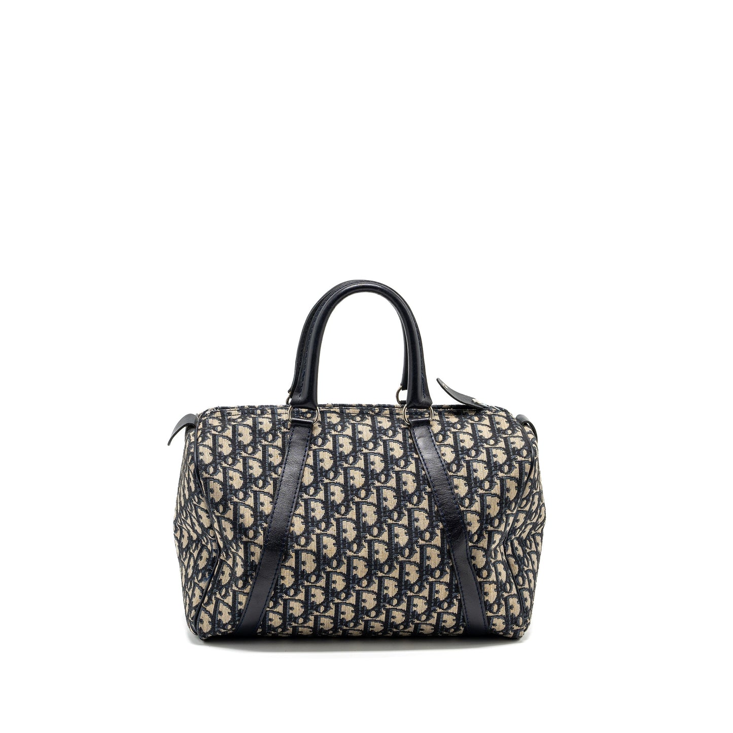 Dior vintage bowling Purse blue oblique canvas