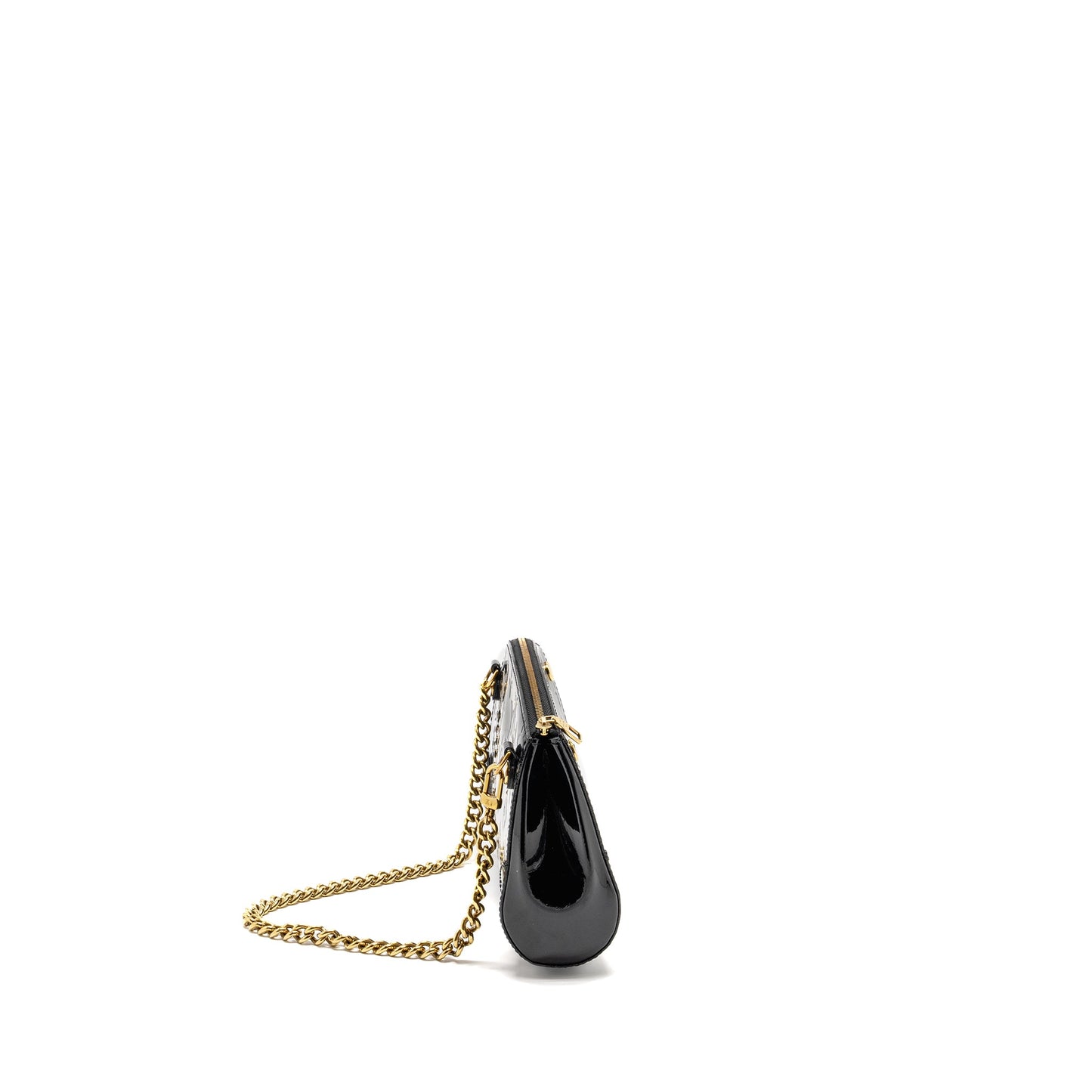 Louis Vuitton Vernis Santa Monica Clutch Patent Black