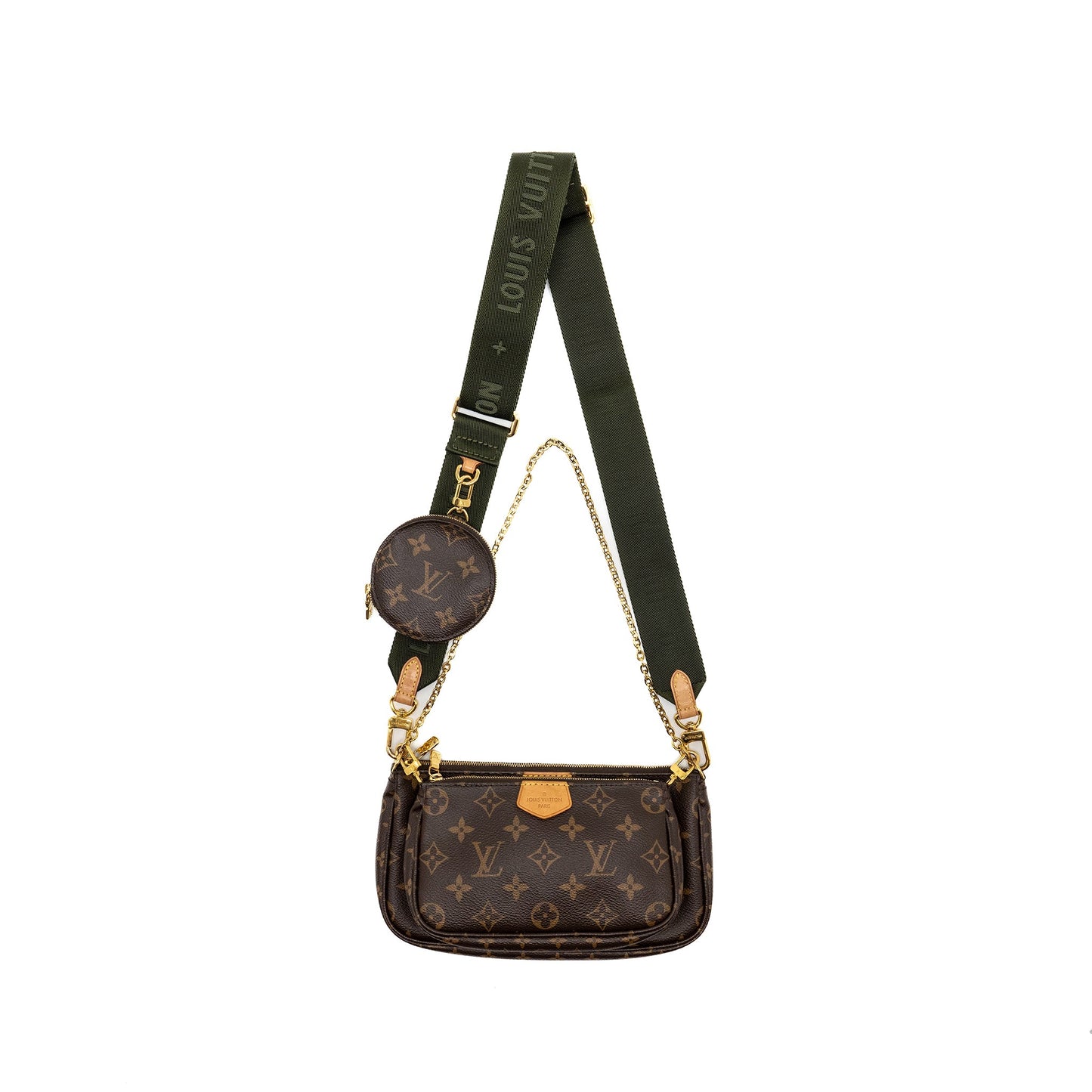 Louis Vuitton MULTI Pochette Accessories Monogram Canvas Khaki