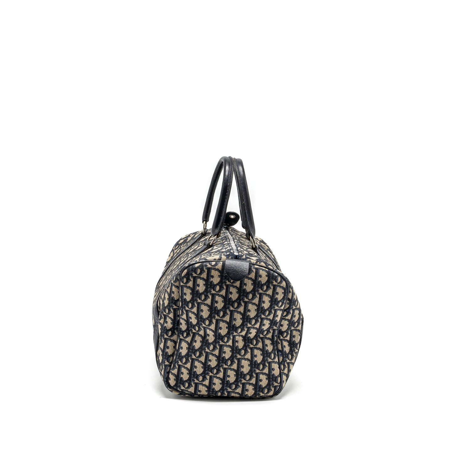 Dior vintage bowling Purse blue oblique canvas