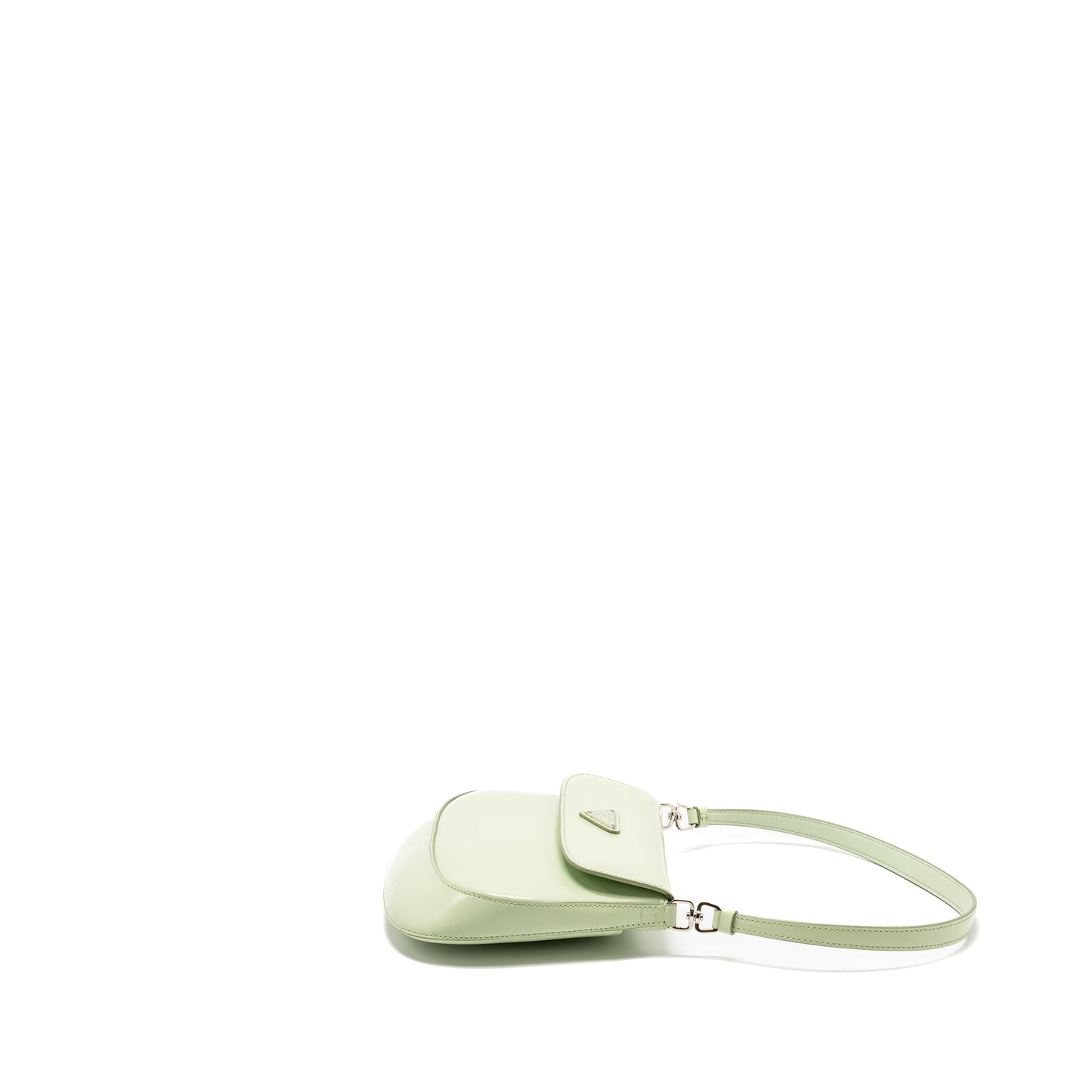 Prada Small Cleo Mini Purse Brushed Leather Light Green