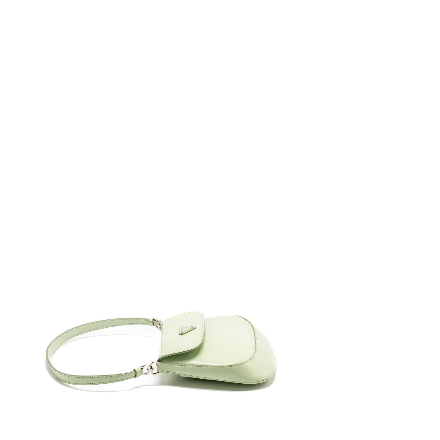 Prada Small Cleo Mini Purse Brushed Leather Light Green