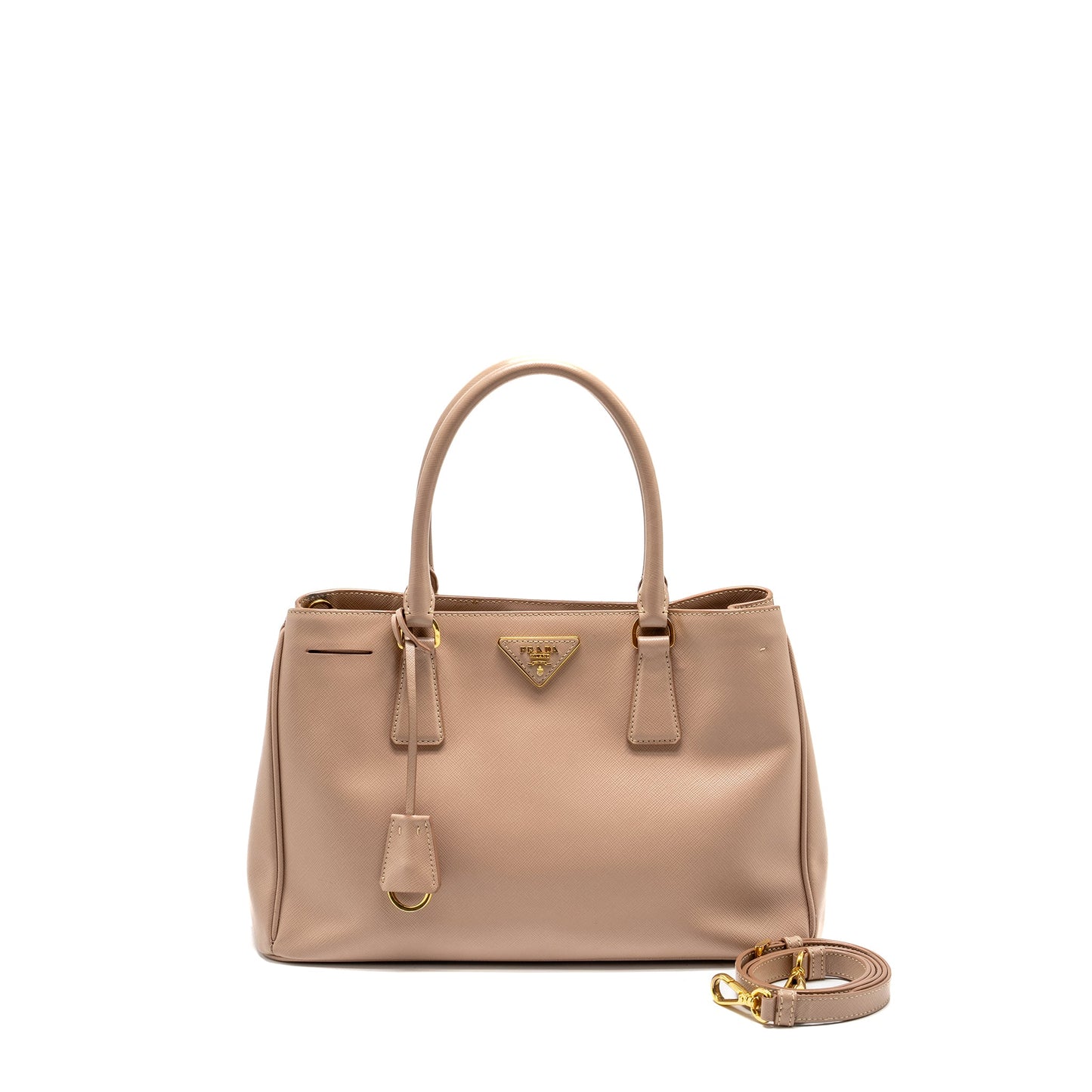 Prada Saffiano Tote Purse Calfskin Powder Pink