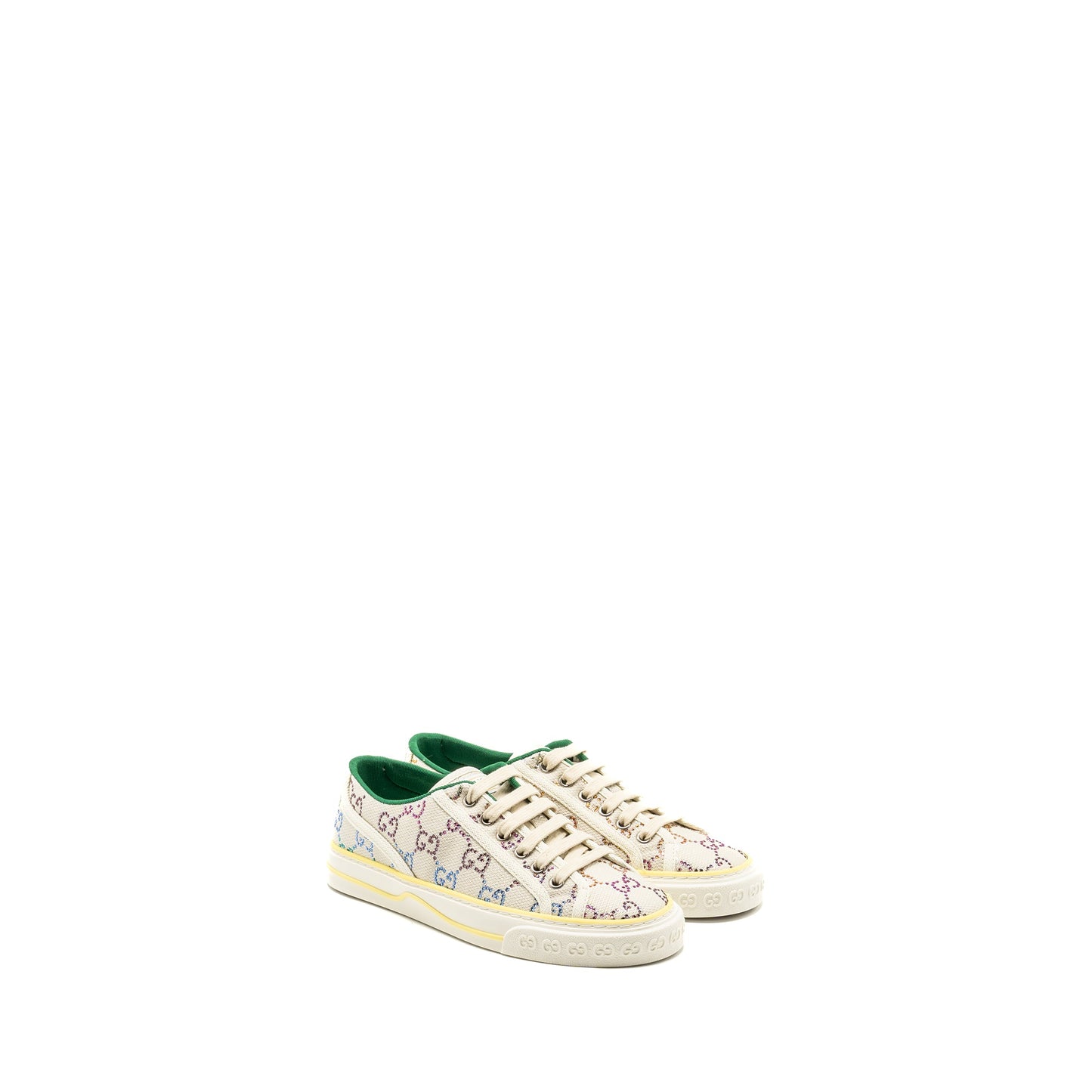 Gucci Size 37 Tennis 1977 Sneaker Logo Crystal Multicolour