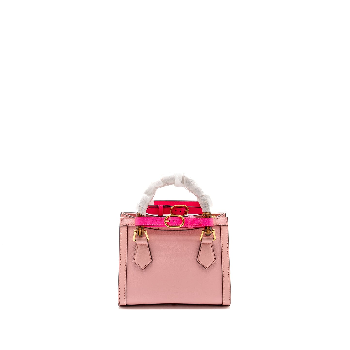 Gucci Mini Diana Bamboo Tote Purse Leather Pink