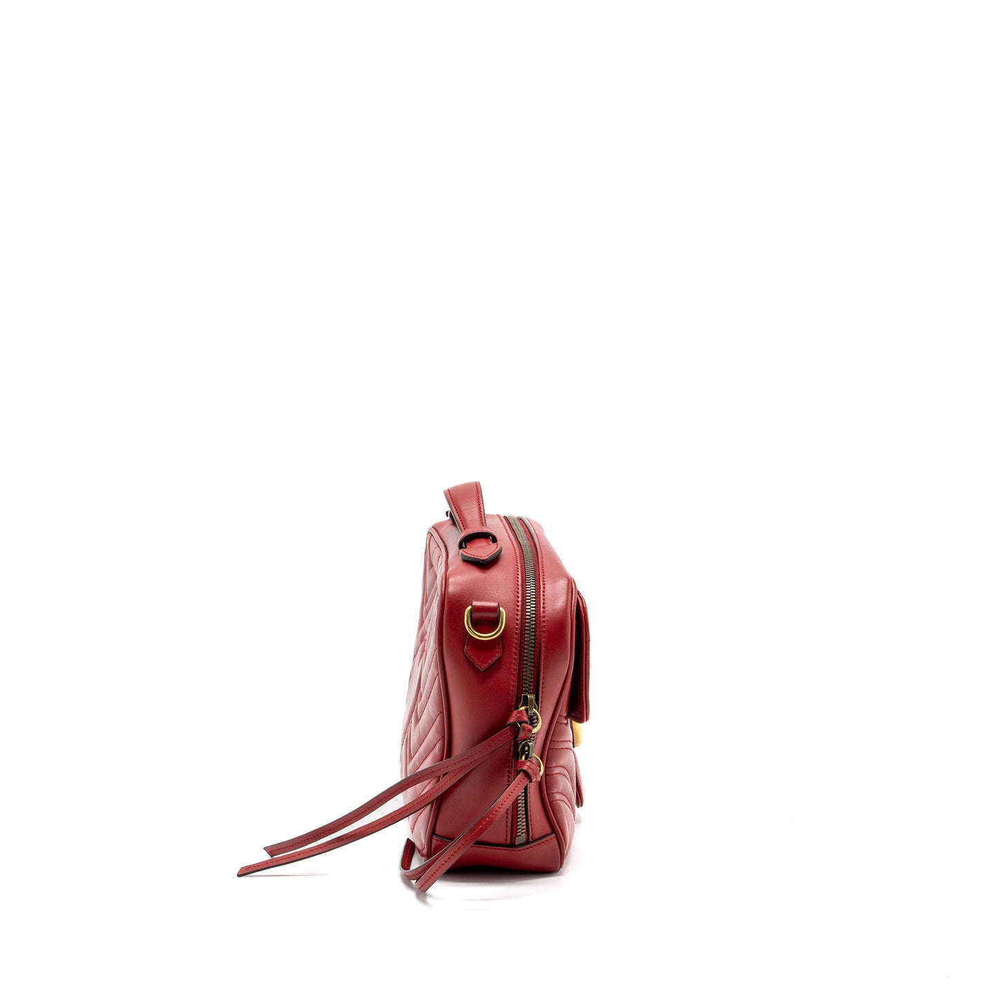 Gucci Marmont Matelasse Mini Purse Calfskin Red