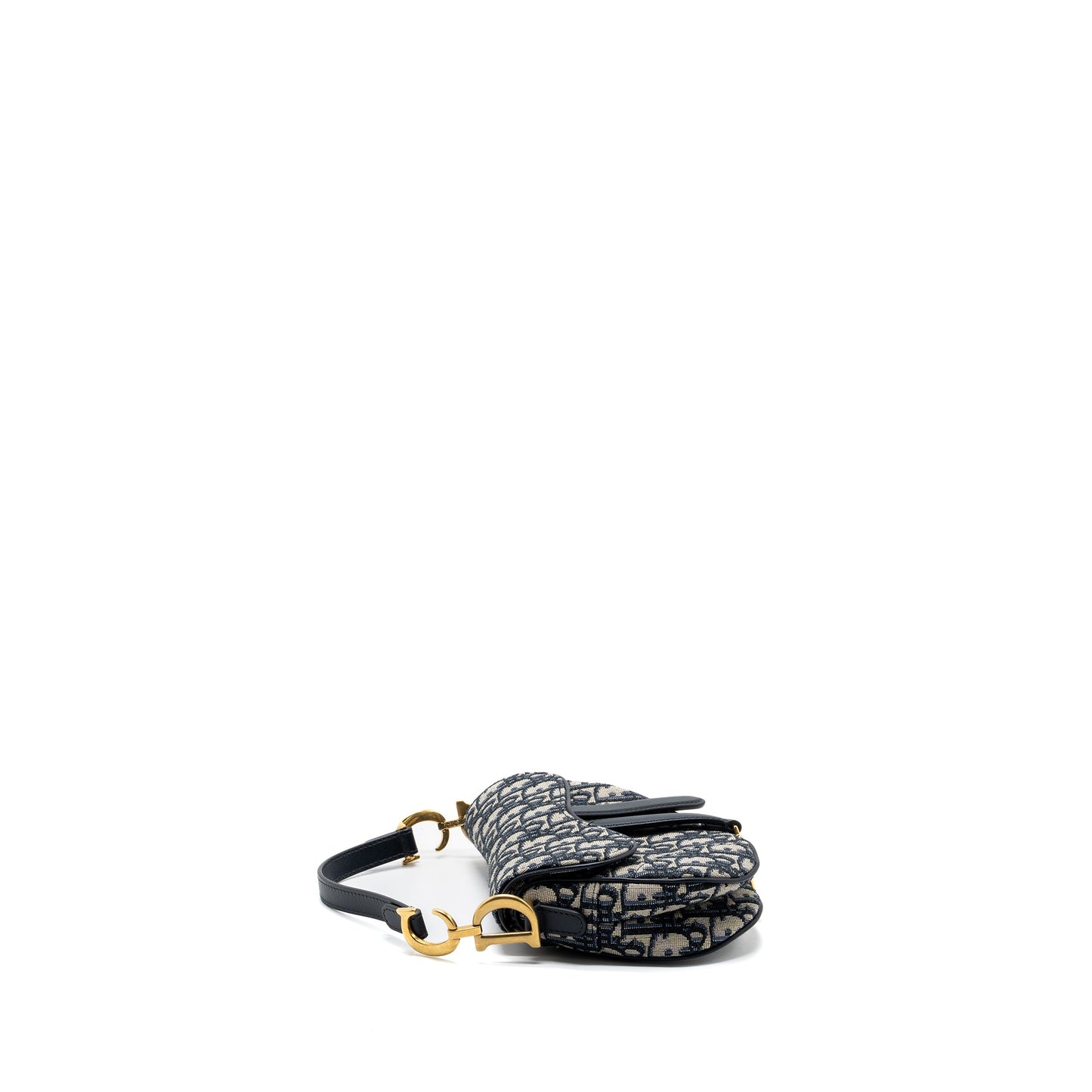 Dior Mini Saddle Purse Blue Oblique Jacquard