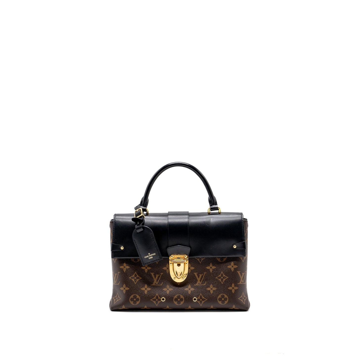 Louis Vuitton top handle flap Purse monogram canvas / calfskin black