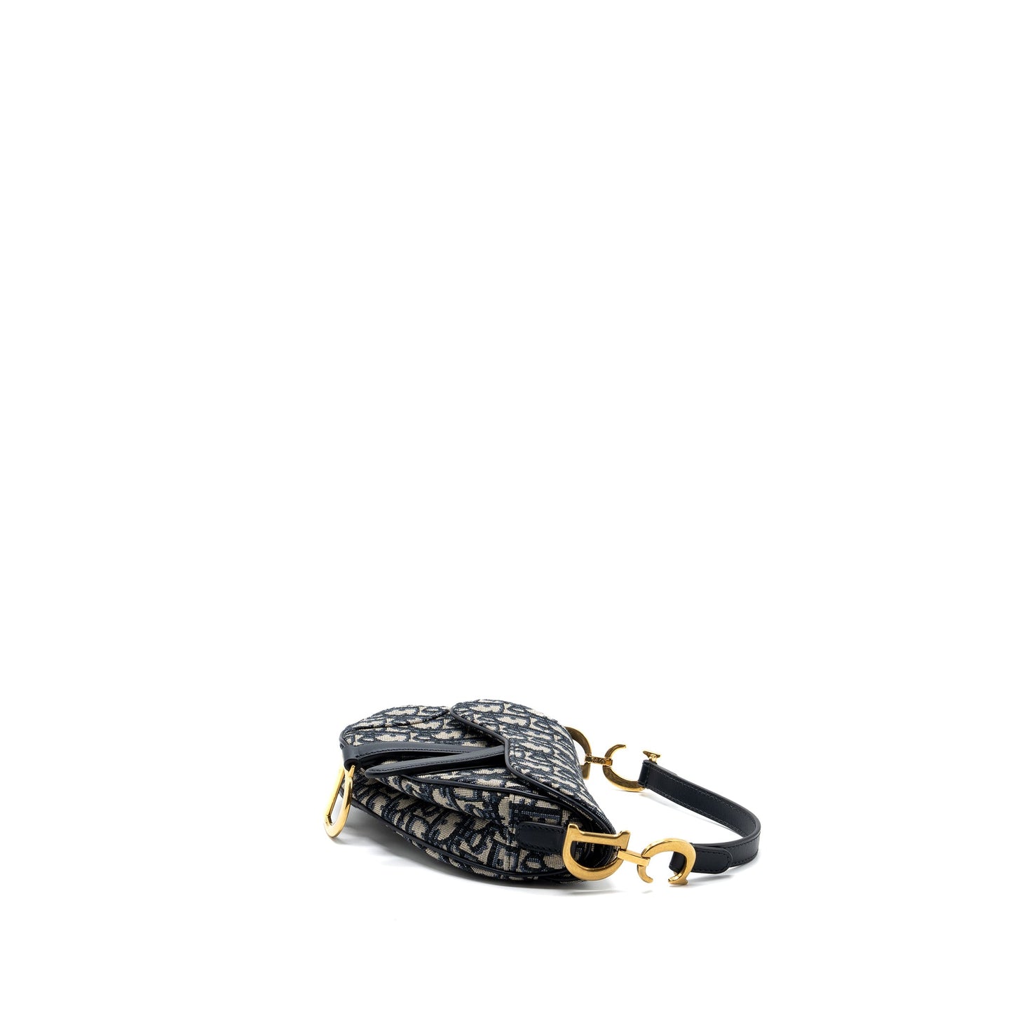 Dior Mini Saddle Purse Blue Oblique Jacquard