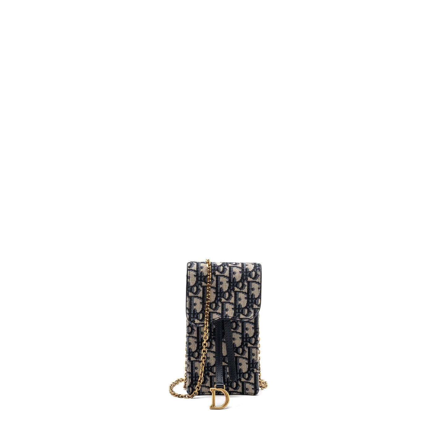 SADDLE PHONE HOLDER CHAIN OBLIQUE JACQUARD CANVAS