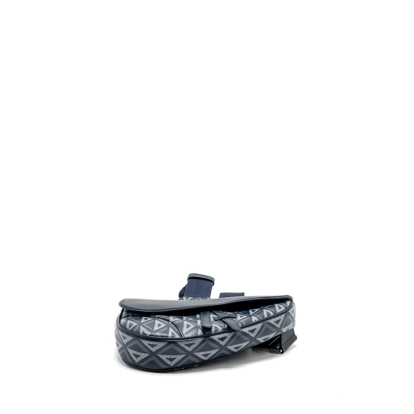 Dior Homme Saddle Purse Diamond Canvas/Smooth Calfskin Navy Blue