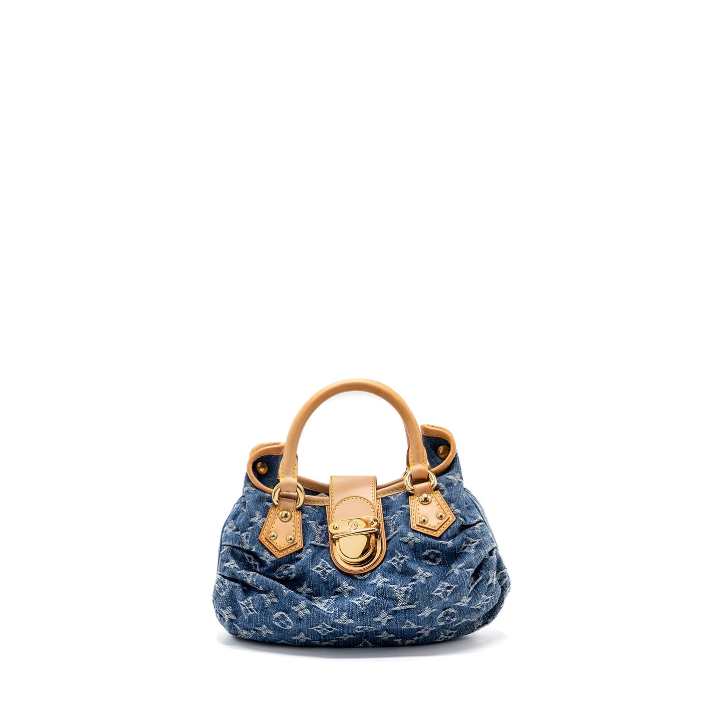 Louis Vuitton Vintage Mini Handle Purse Denim Blue