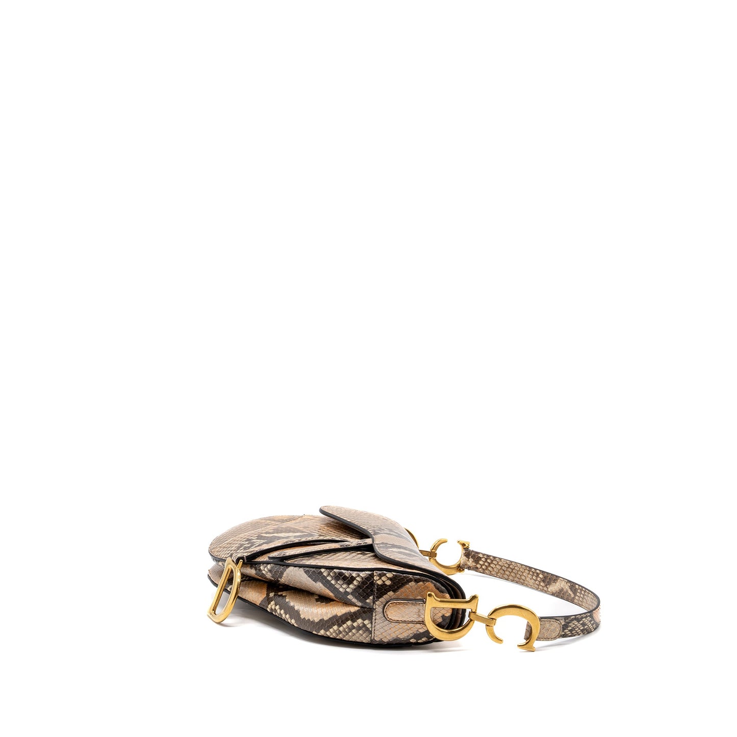 Dior Medium Saddle Purse Python Multicolor