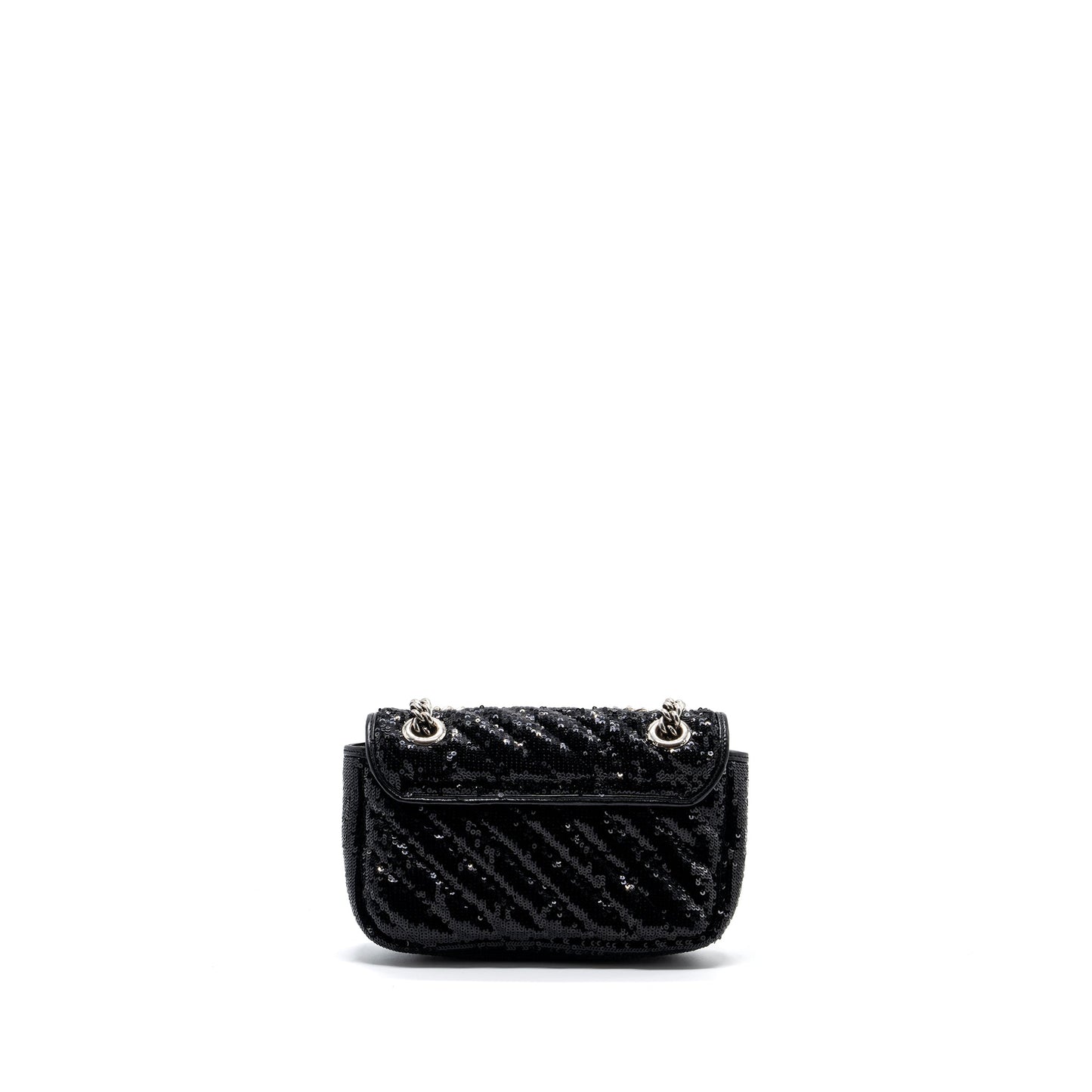 Gucci Mini Marmont Matelasse Purse Sequin Black