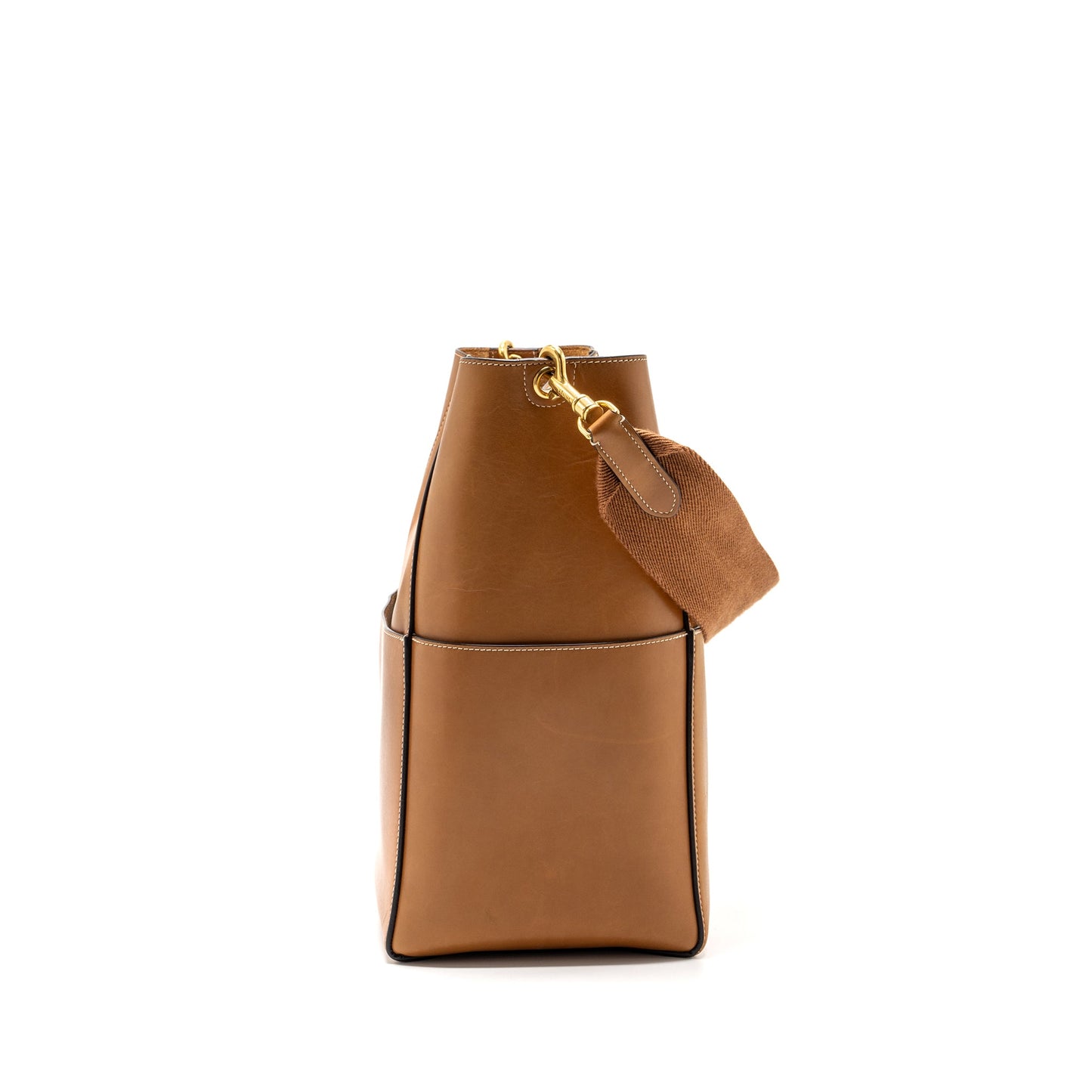 Celine Sangle bucket Purse leather brown