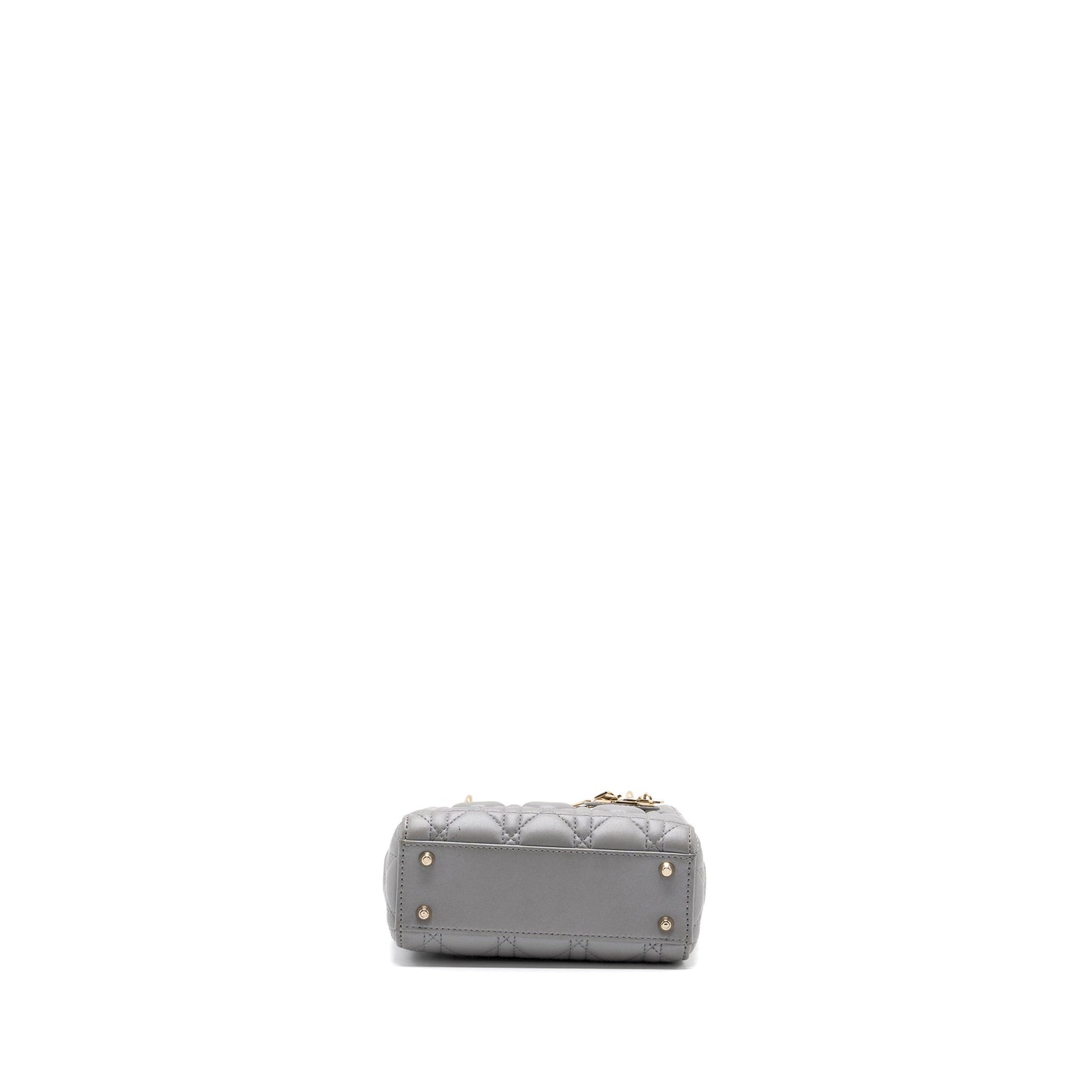 Dior Mini Lady Dior Lambskin Light Grey