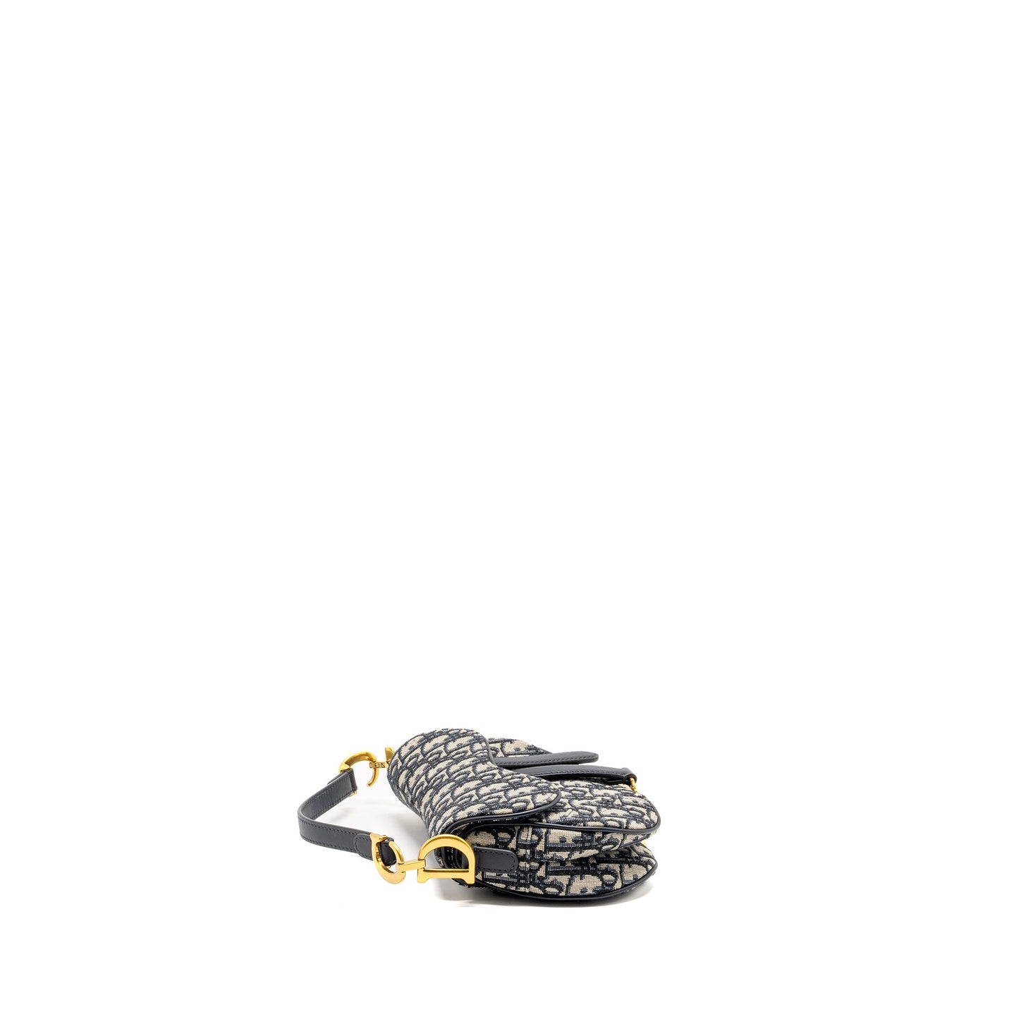 Dior Mini Saddle Purse Oblique Jacquard Blue