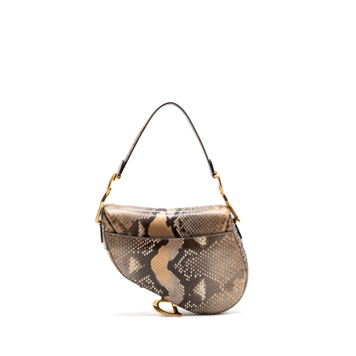 Dior Medium Saddle Purse Python Multicolor