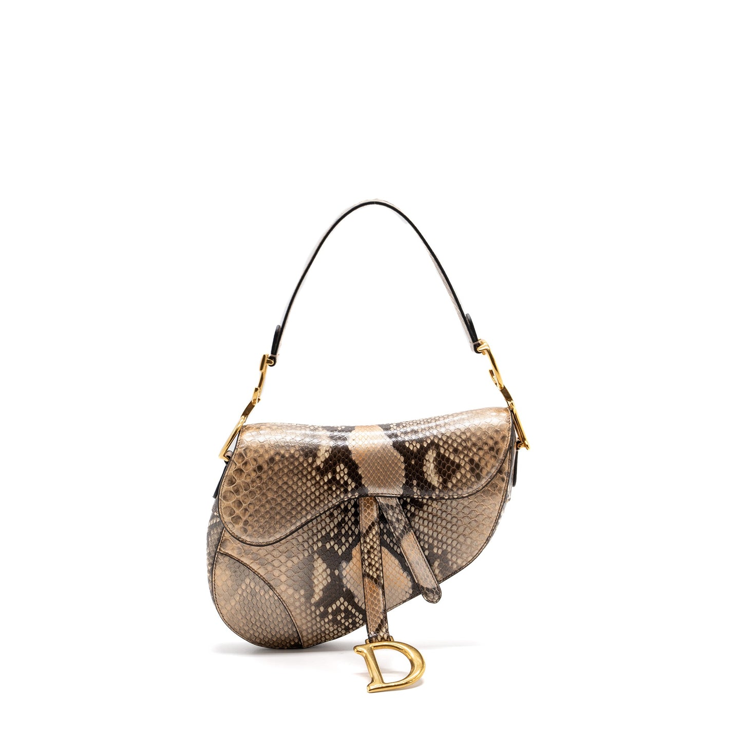 Dior Medium Saddle Purse Python Multicolor