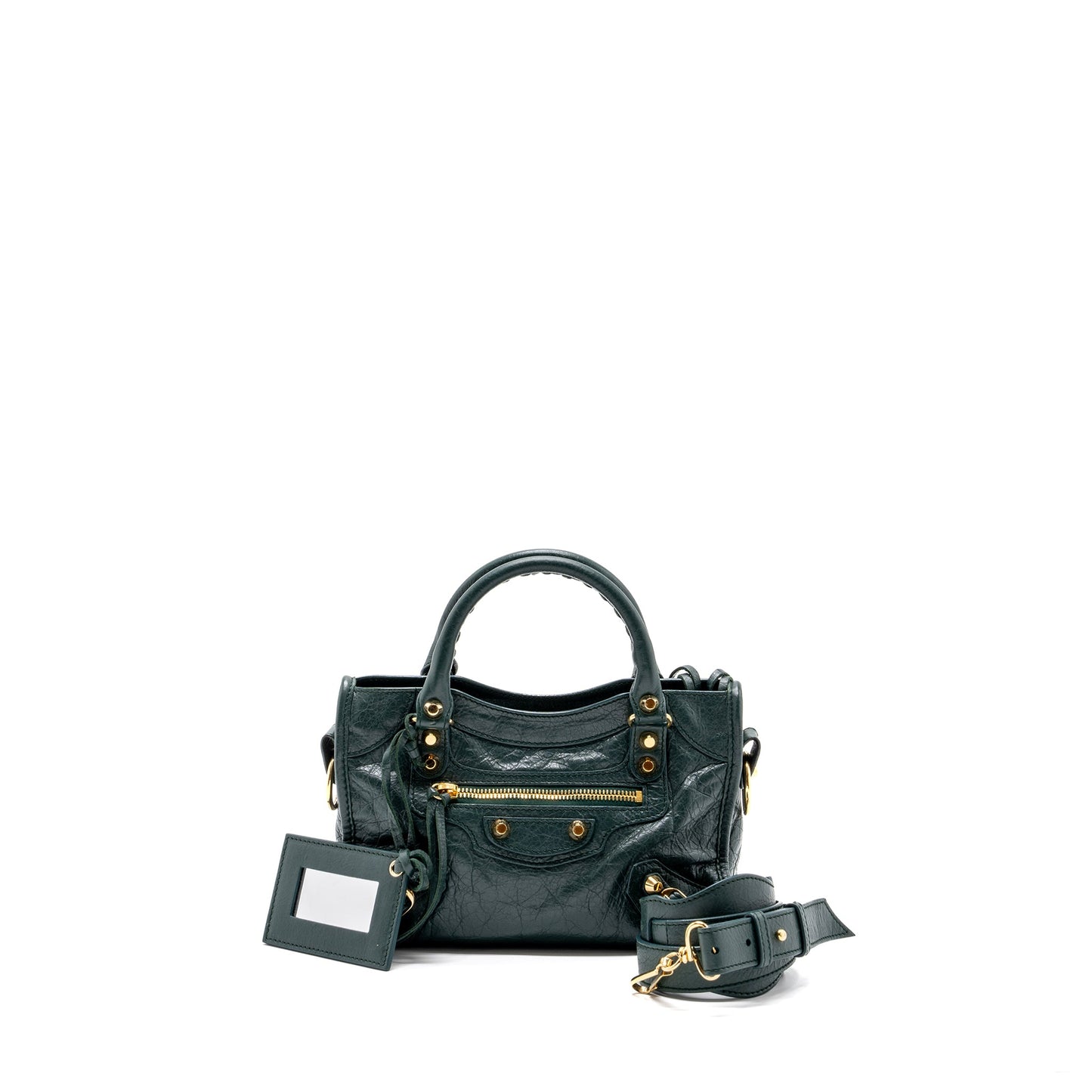 Balenciaga Mini City Purse Dark Green