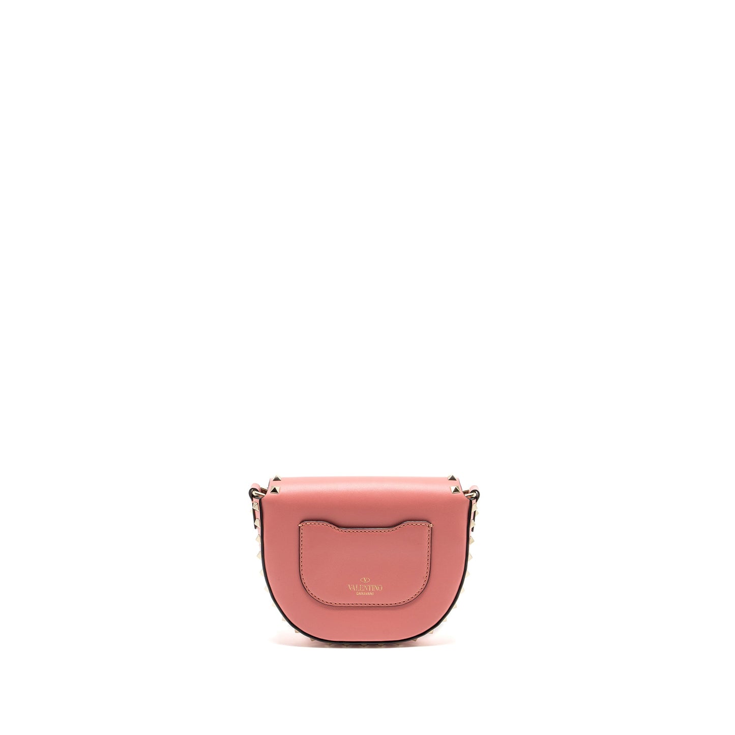 Valentino half moon flap Purse calfskin pink
