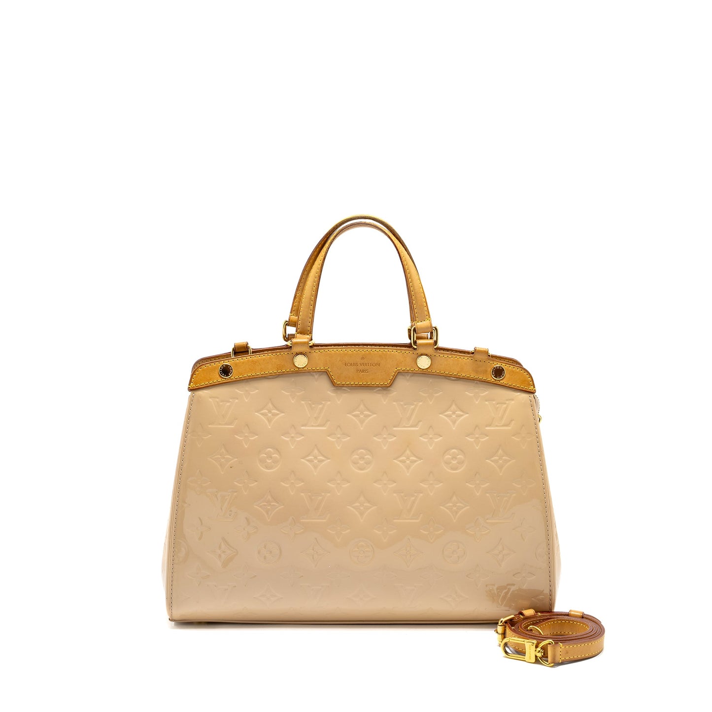 Louis Vuitton Vernis Brea Patent Monogram Beige