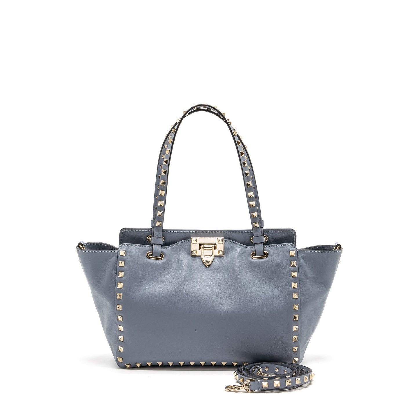 Valentino small grainy rockstud Purse lambskin light blue