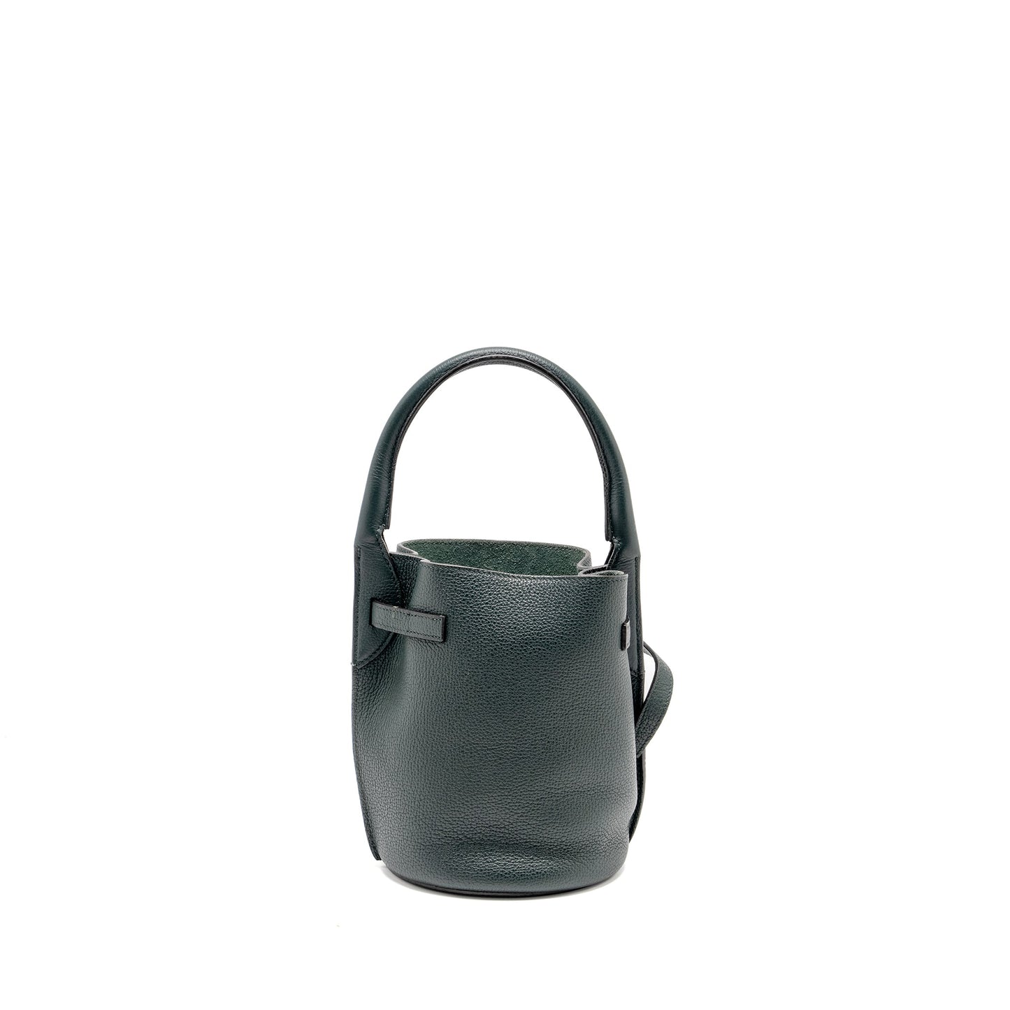 Celine Nano Bucket Big Purse Grained Calfskin Dark Green