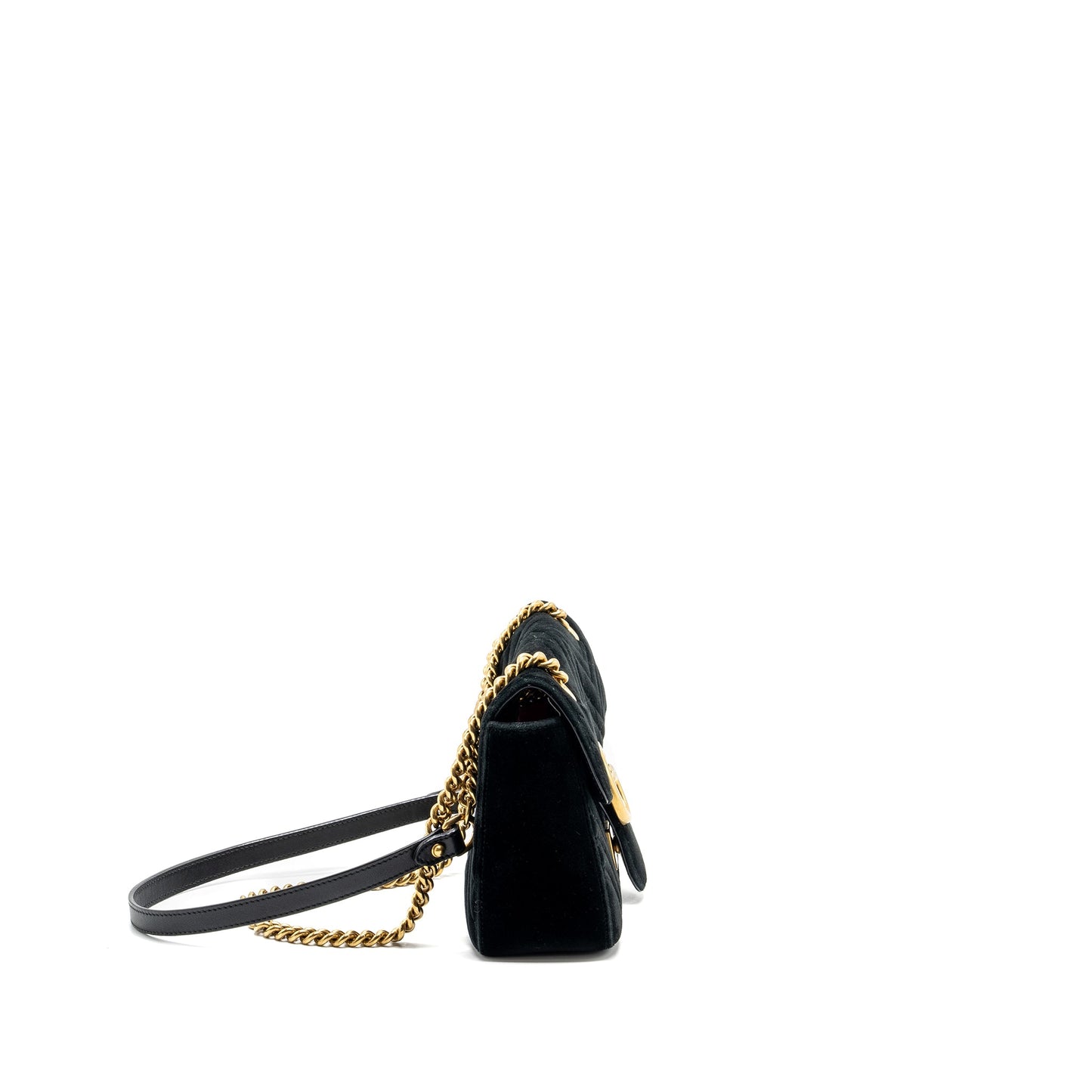 Gucci Small Marmont Purse Velvet Black