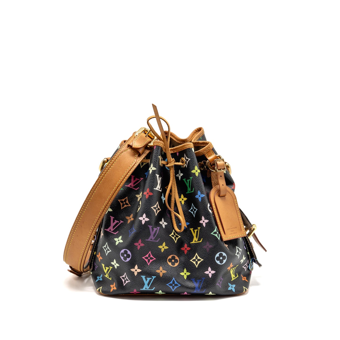 Louis Vuitton Petit Noe Black Multicolour Monogram Canvas