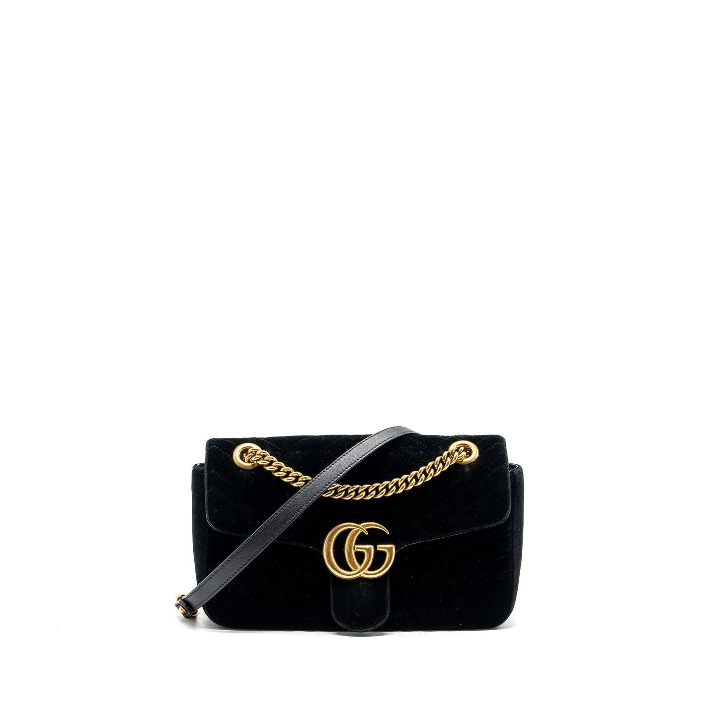 Gucci Small Marmont Purse Velvet Black