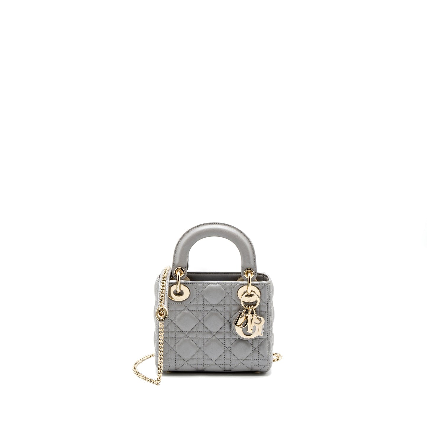 Dior Mini Lady Dior Lambskin Grey