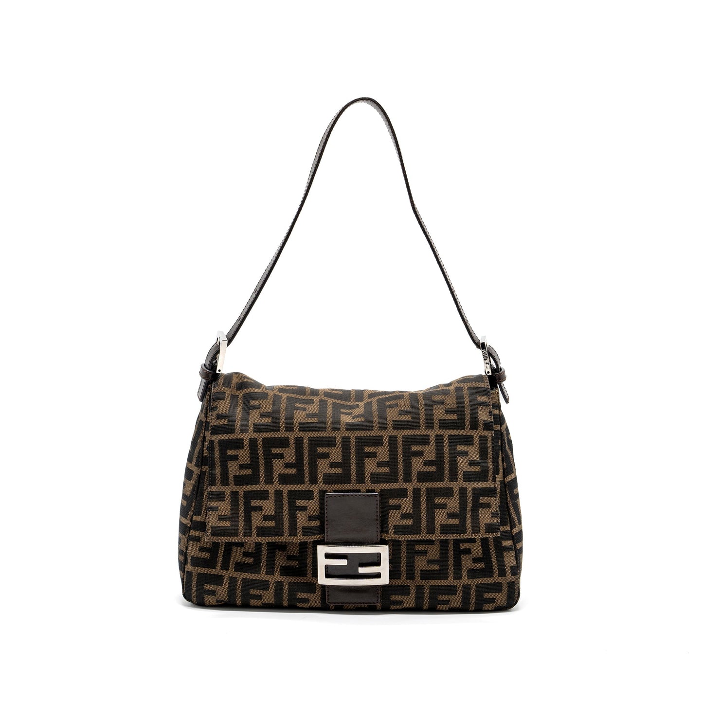 Fendi Vintage Mini Purse Jacquard Canvas Brown