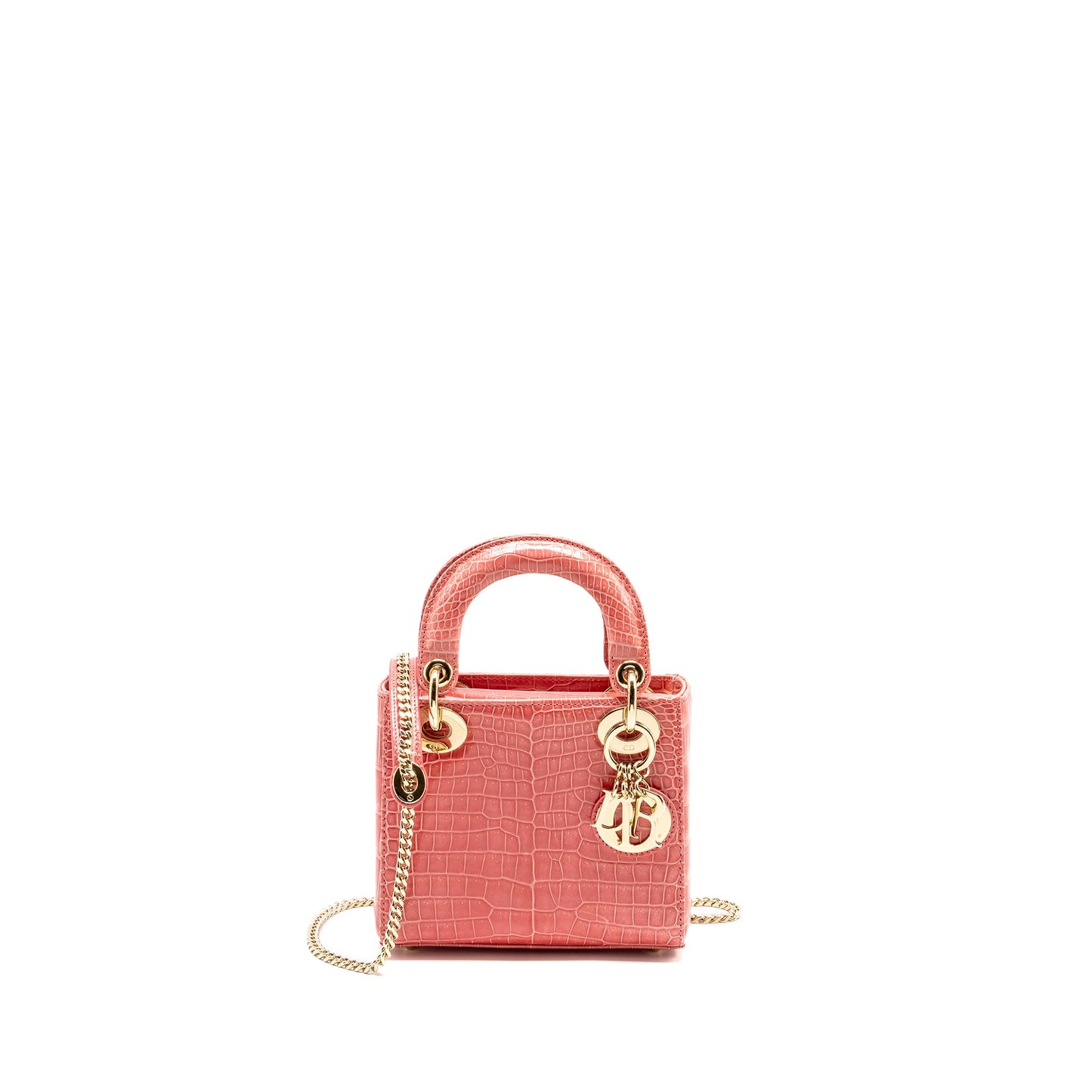 Dior Mini Lady Dior Crocodile Pink