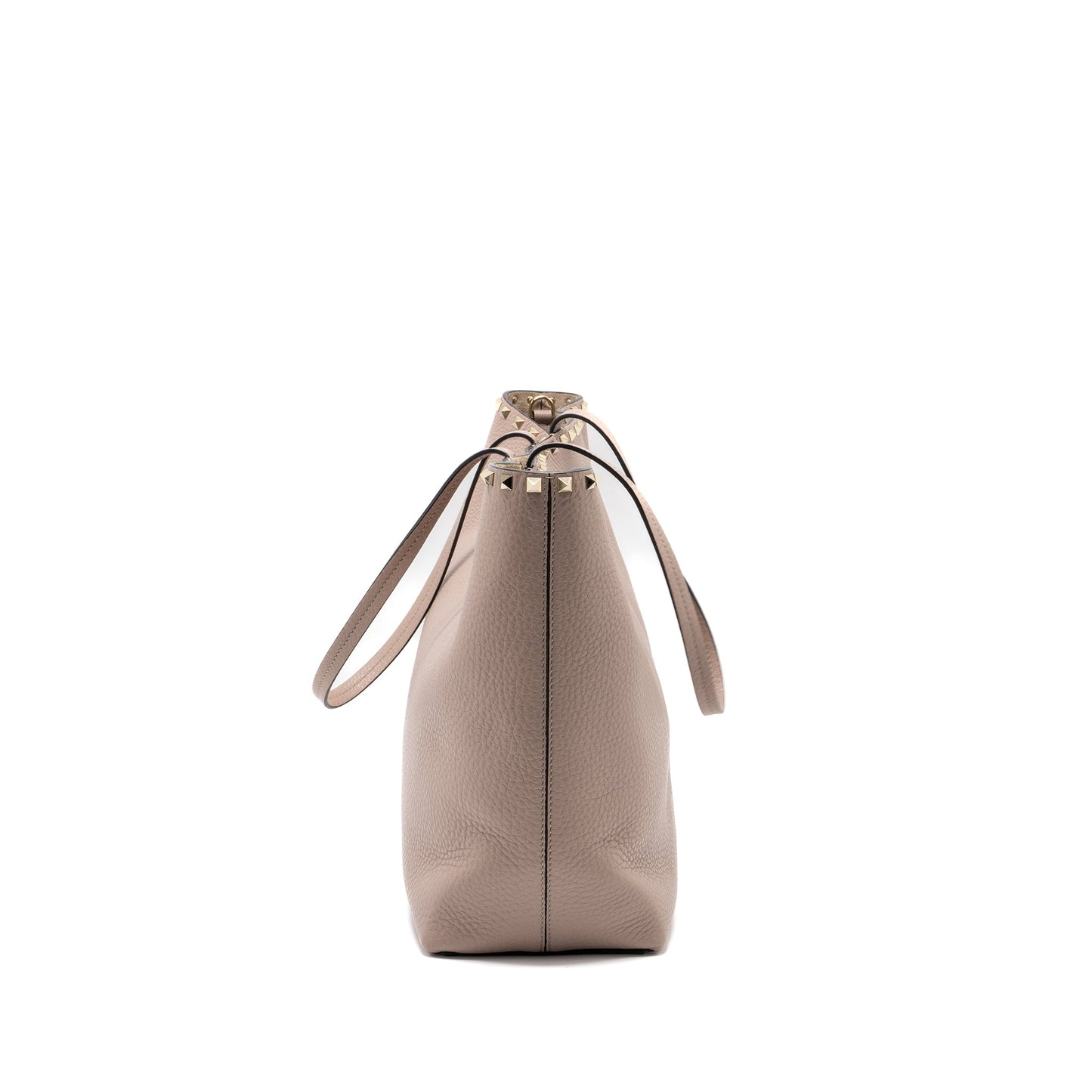 Valentino Large Rockstud Tote Calfskin Pale Pink