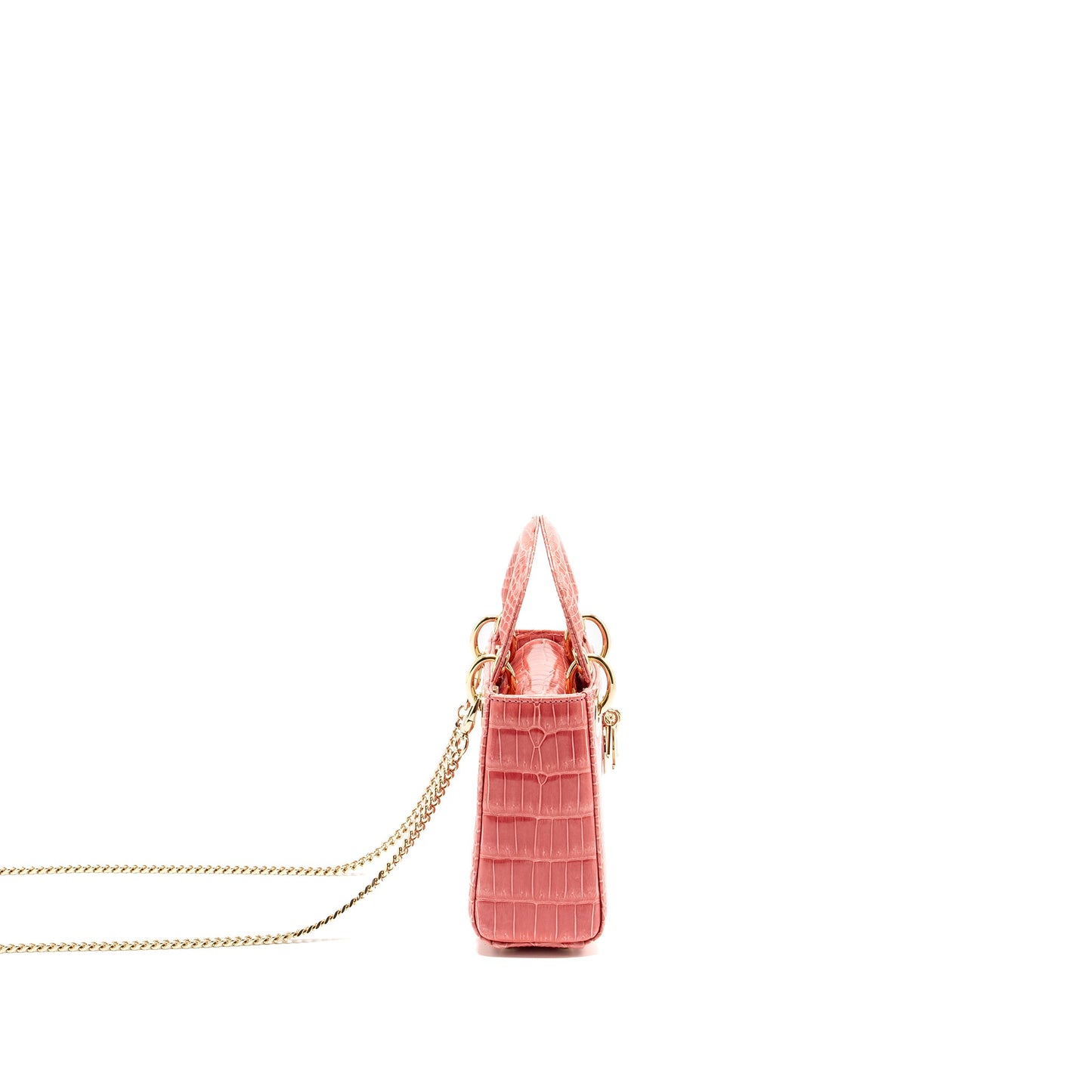 Dior Mini Lady Dior Crocodile Pink