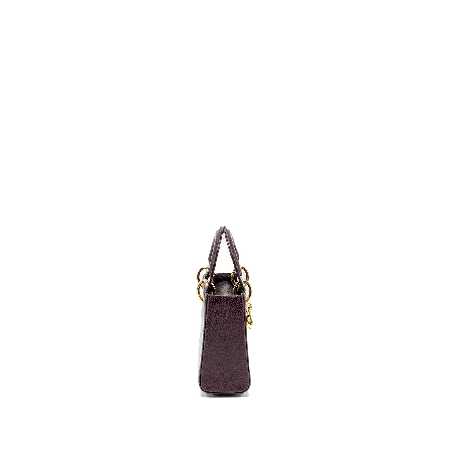 Mini Lady Dior Lizard Burgundy